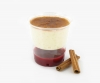 Rice pudding with raspberry coulis