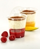 Rice pudding with pomegranate coulis