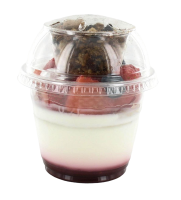 Yogurt, chocolate crunch, strawberry and blueberry & forest fruits coulis, 198 g