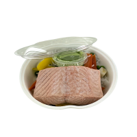 Hot Bowl Filet de saumon, riz, légumes et sauce aux herbes, 350 g